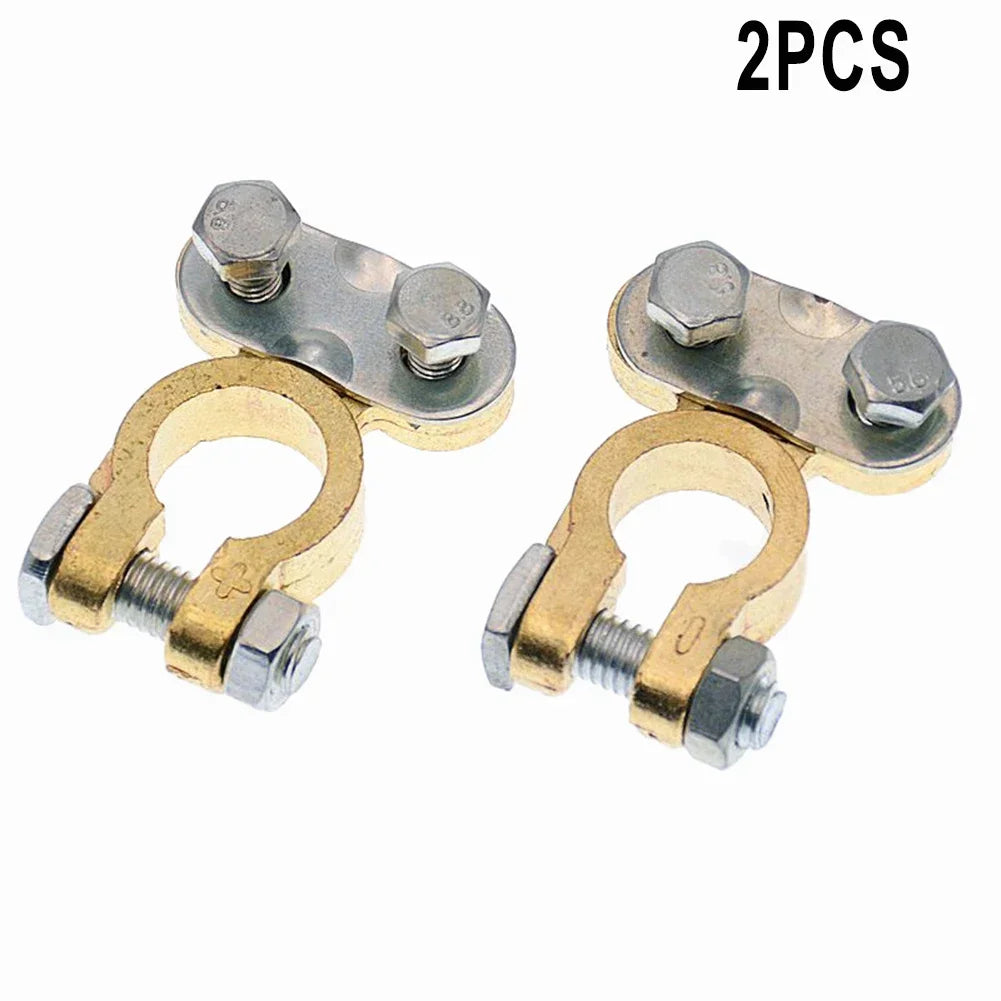 2 Pack Brass/Aluminum Battery Terminal Top Post