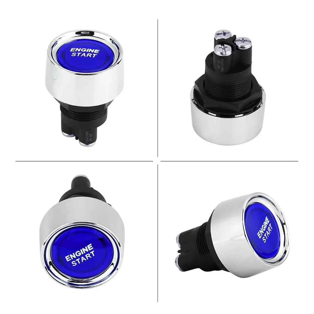 Engine Start Button Switch 12V 50A 3 Pin SPST Momentary