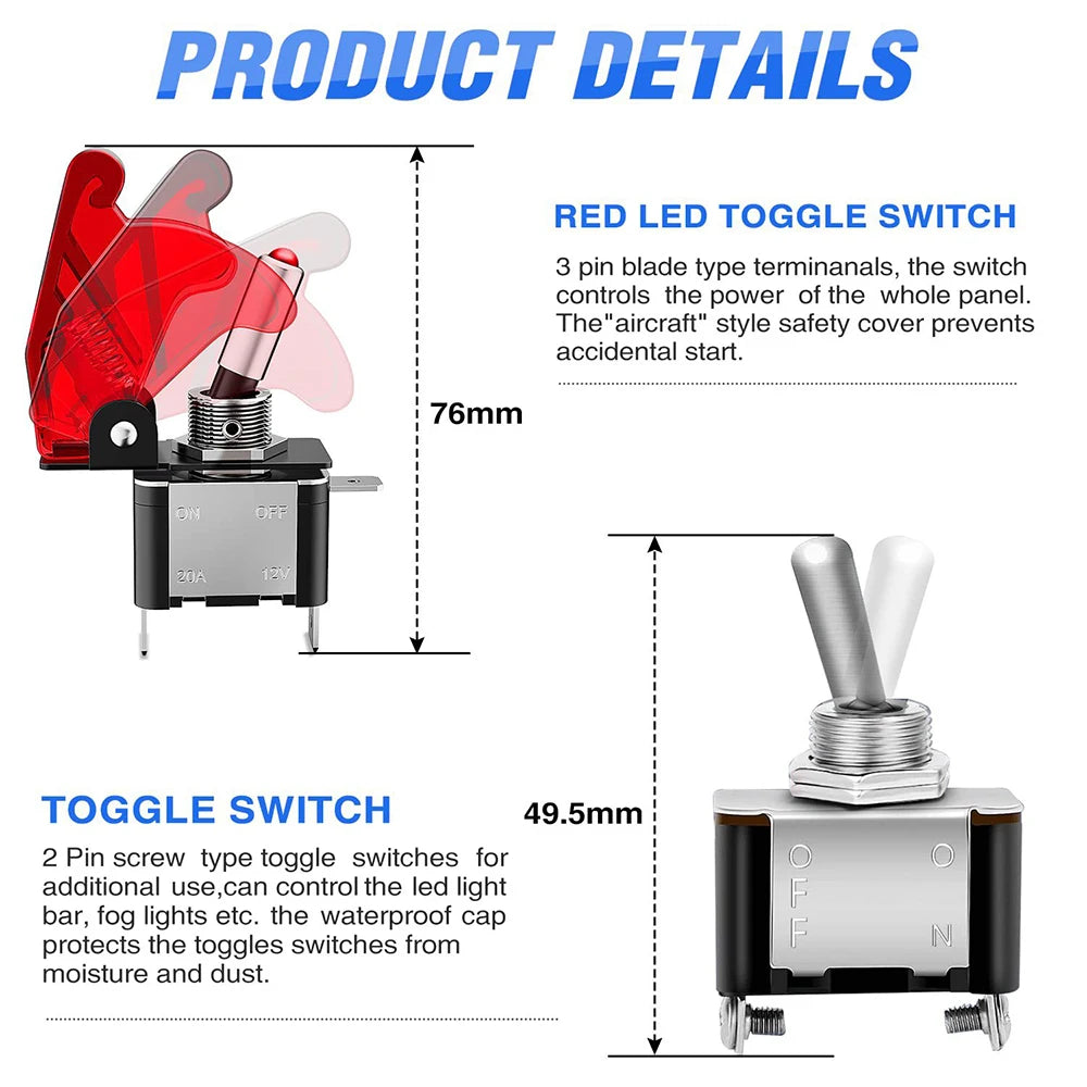 Ignition / Start Switch Panel w/ Light and Relay