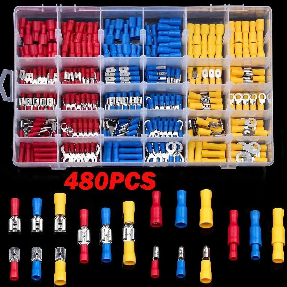 480 Piece Non Insulated Wiring Terminal Kit